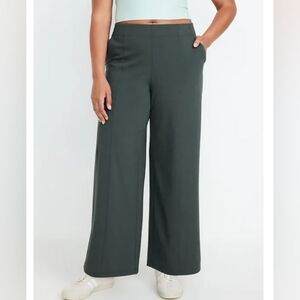 Old Navy High-Waisted PowerSoft Trouser Pants In Dark Ivy - Size L